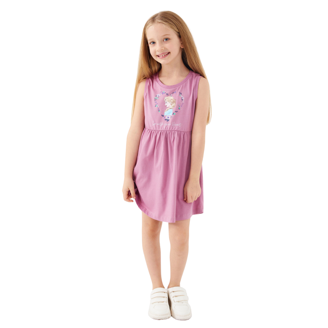 Frozen Elsa Purple Cotton Dress