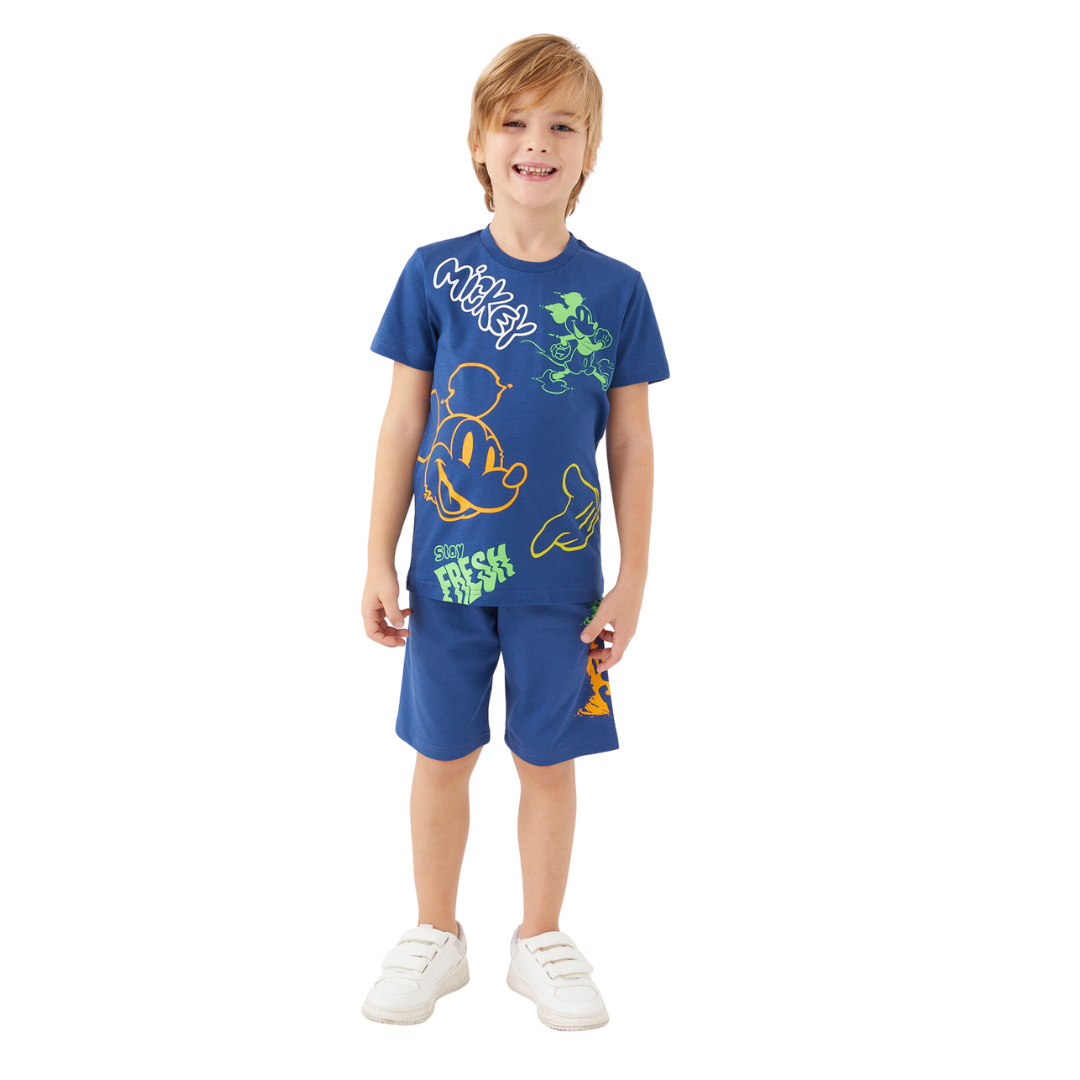 Mickey Mouse Navy Cotton Set