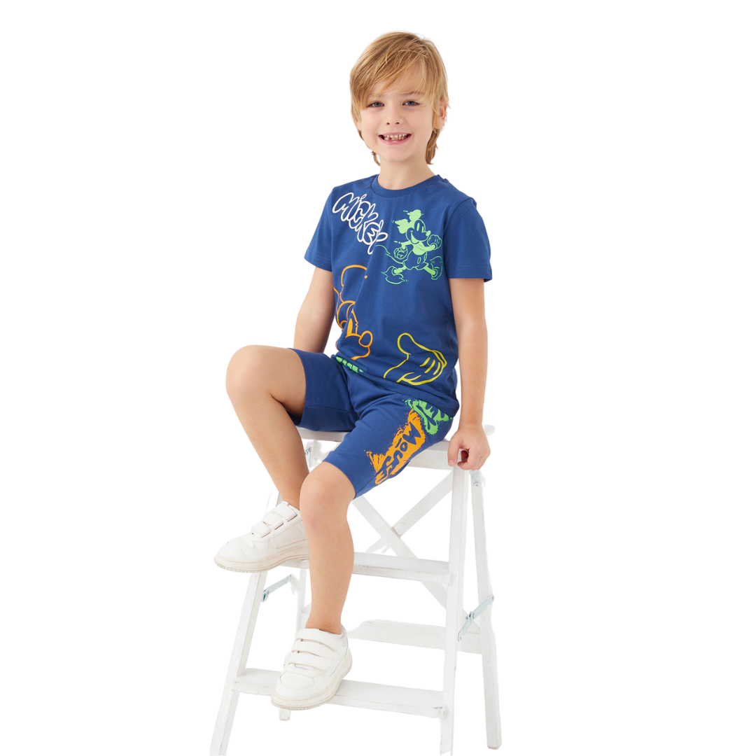 Mickey Mouse Navy Cotton Set
