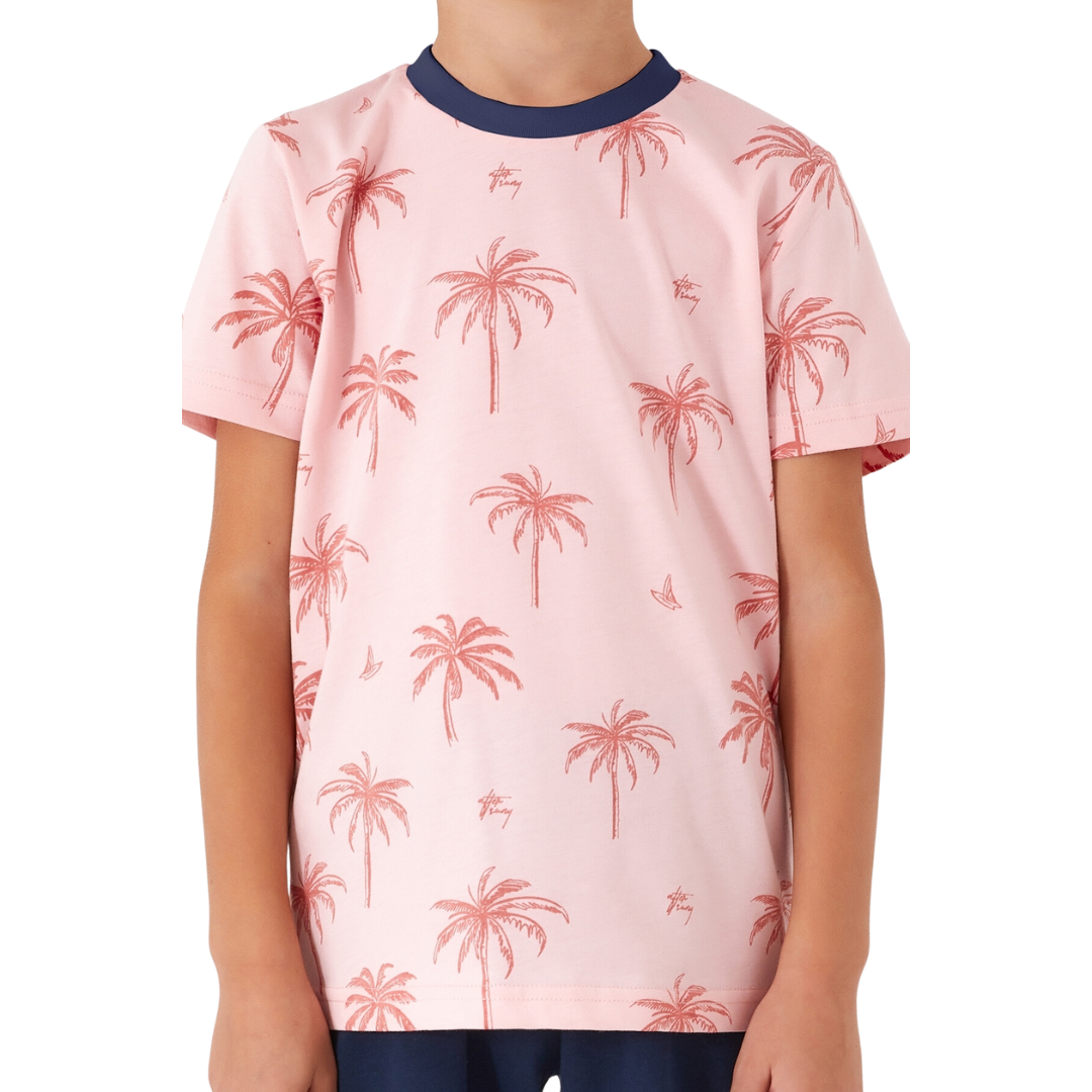 Palm Pink & Navy Comfy Set