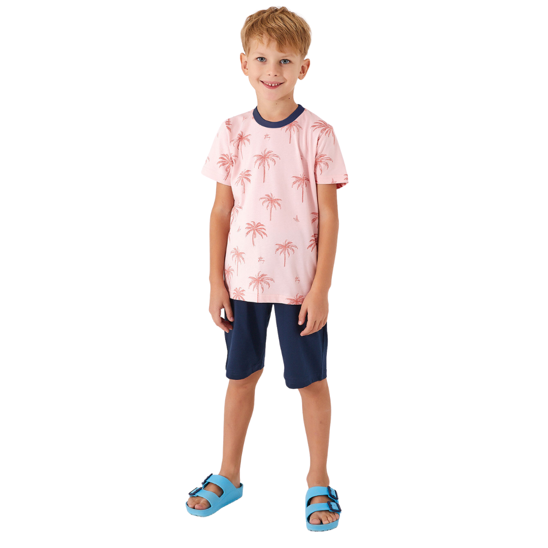 Palm Pink & Navy Comfy Set