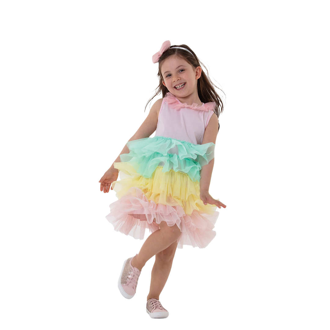 Rainbow Tutu Pink Dress