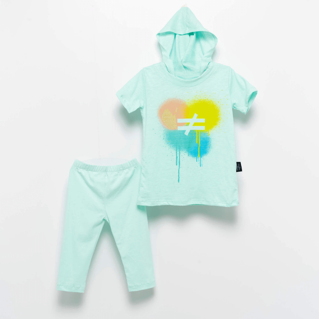 Not Equal Hoody & Legging Set - Not Equal Hoody & Legging Set - 2 Years / Mint - MoiNoi - Melymod