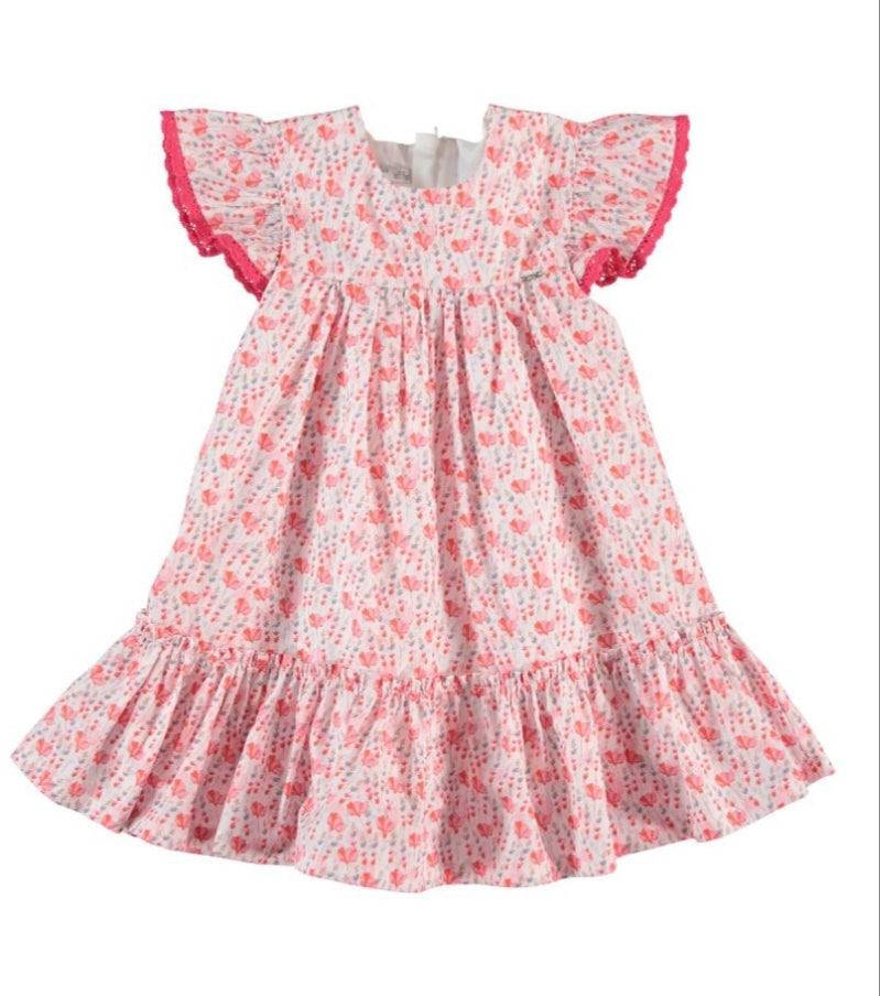 Pink Ruffled Dress - Pink Ruffled Dress - 2-3 Years - Monna Rosa - Melymod