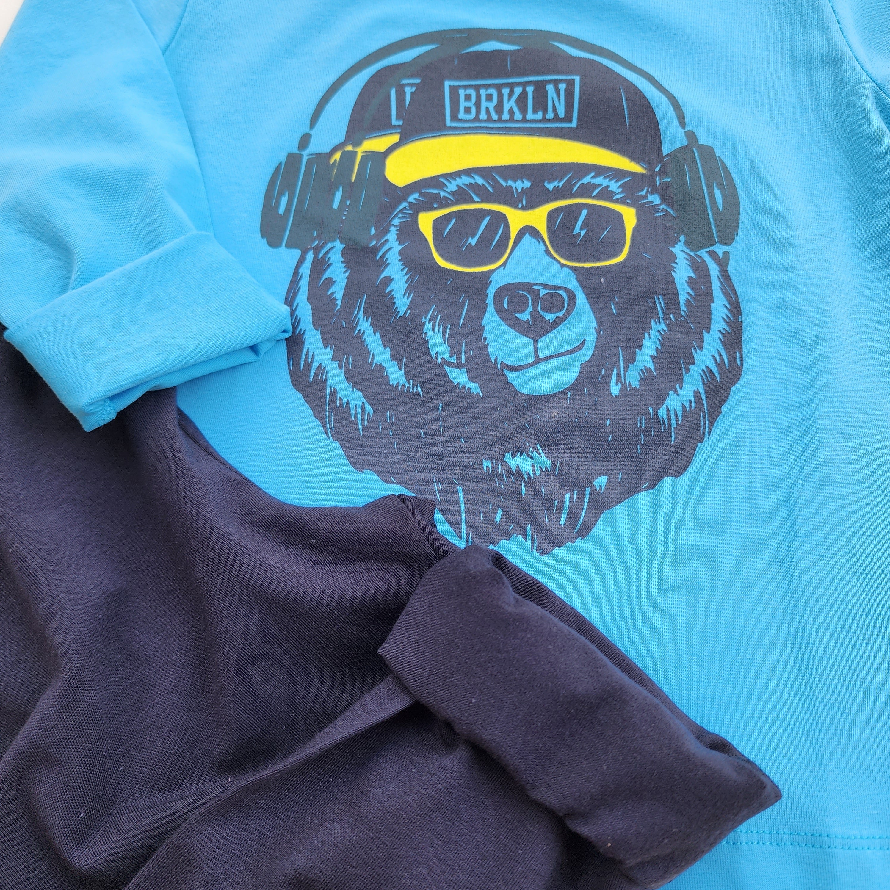 BRKLN Boys Pajama - BRKLN Boys Pajama - Light Blue/ Navy Blue / 3-4 Years - Macawi - Melymod