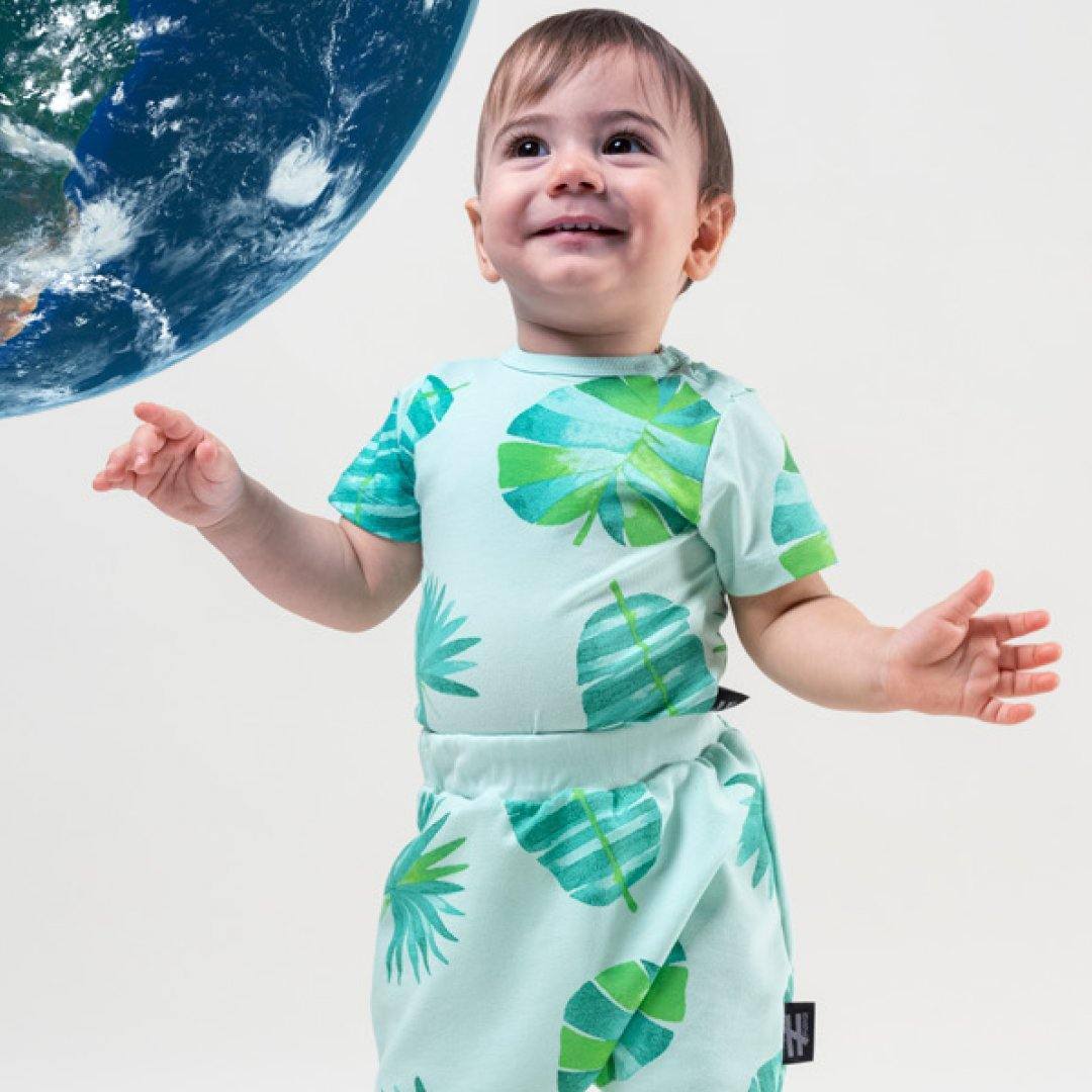 Pants & Short Sleeve Bodysuit - Pants & Short Sleeve Bodysuit - Mint / 3-6 Months - MoiNoi - Melymod