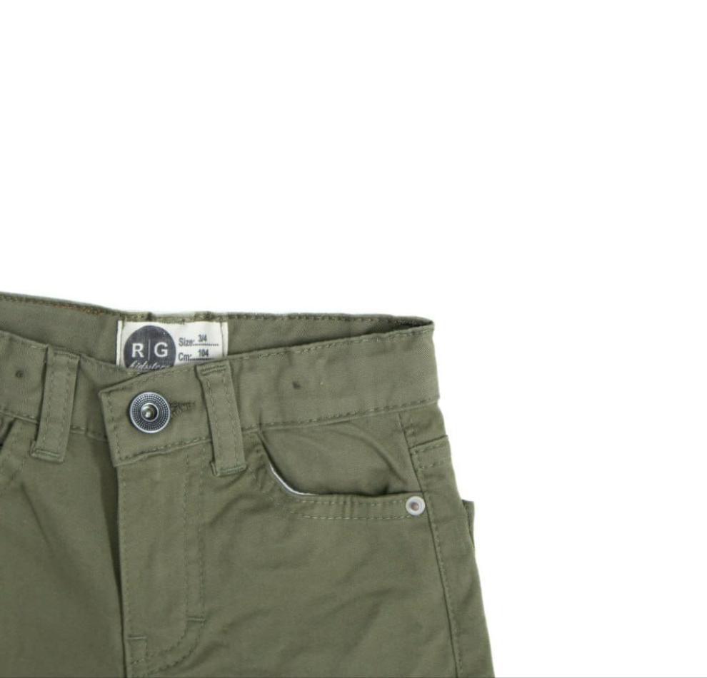 Khaki Stretch Denim Pants - Khaki Stretch Denim Pants - 3-4 Years - RG - Melymod