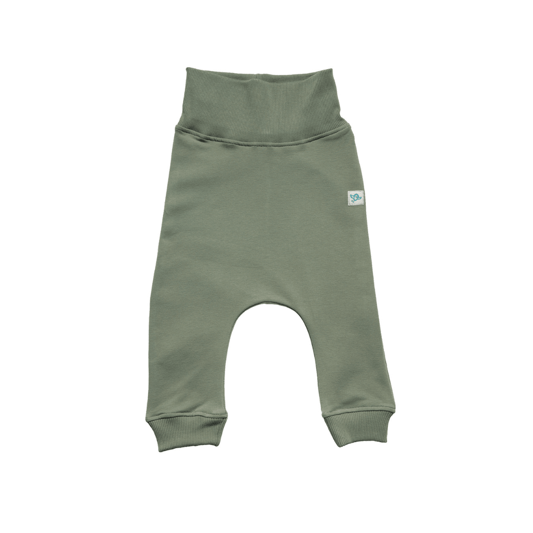 Dark Green Organic Cotton Fit Pants with Light Green Boy Sweat with Pockets - Dark Green Organic Cotton Fit Pants with Light Green Boy Sweat with Pockets - 6-12 Months - NilaKids - Melymod