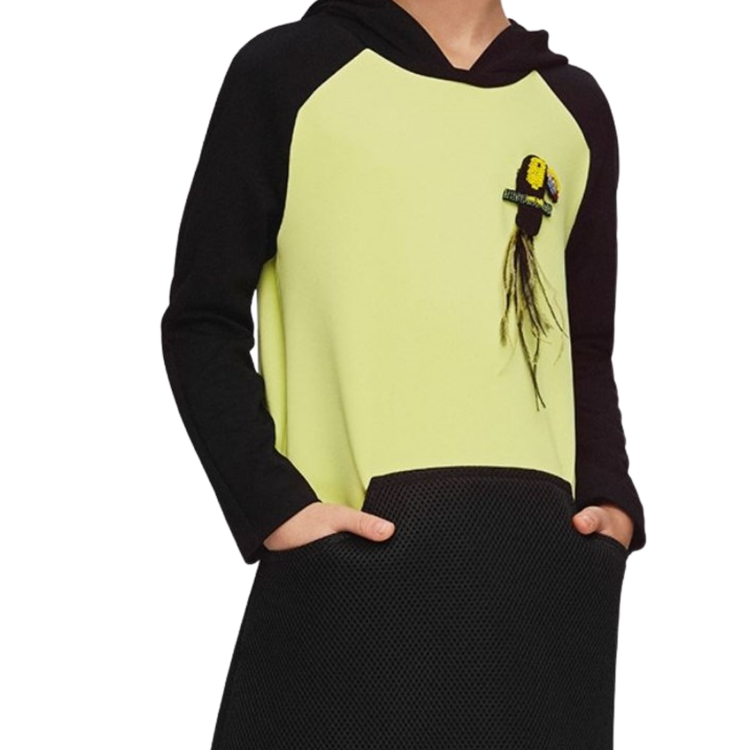 Black & green hooded dress (8-10 Years) - Black & green hooded dress (8-10 Years) - 7-8 Years - Lia Lea - Melymod