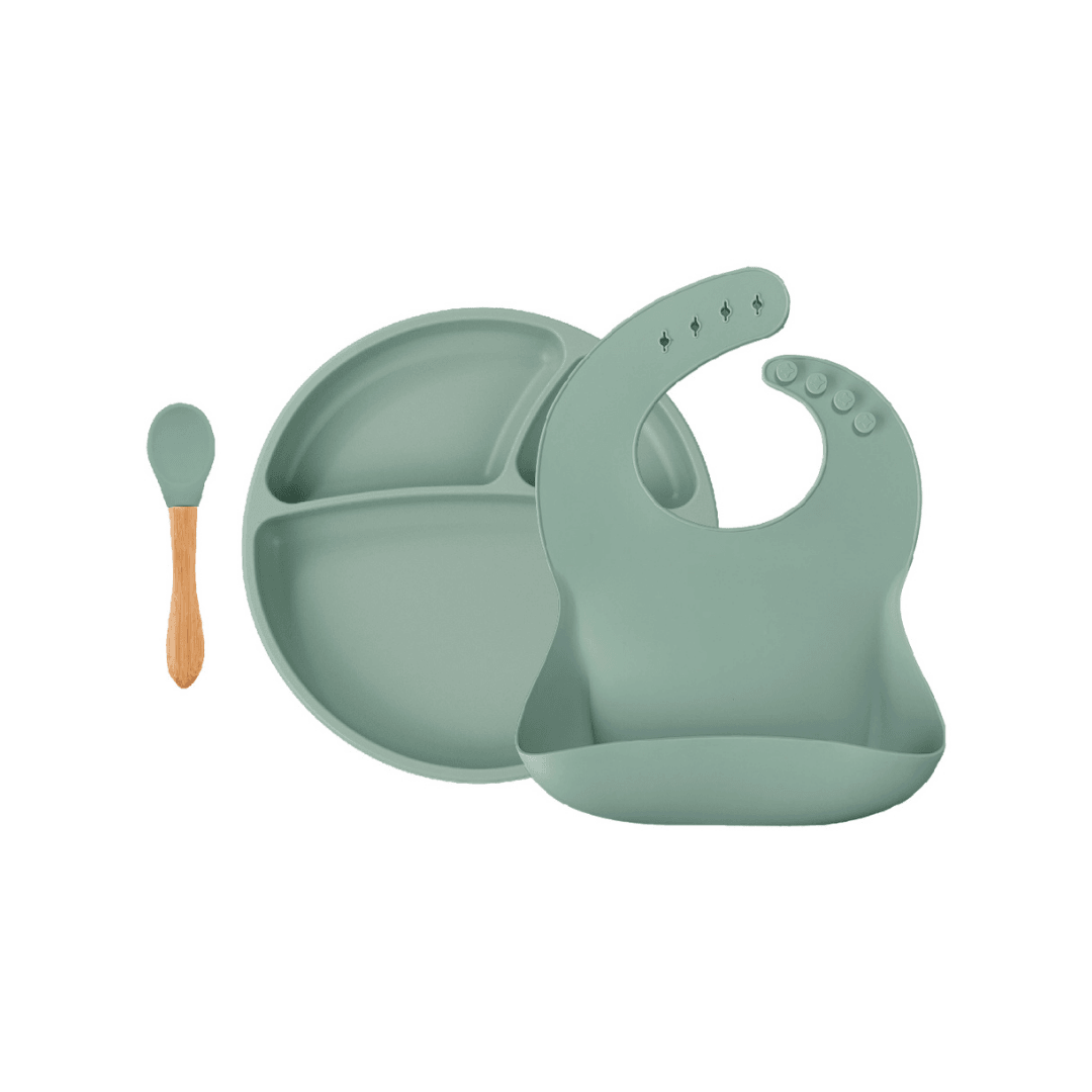 MinikOiOi Feeding Set (BLW2) - River Green - MinikOiOi Feeding Set (BLW2) - River Green - River Green - Minikoioi - Melymod