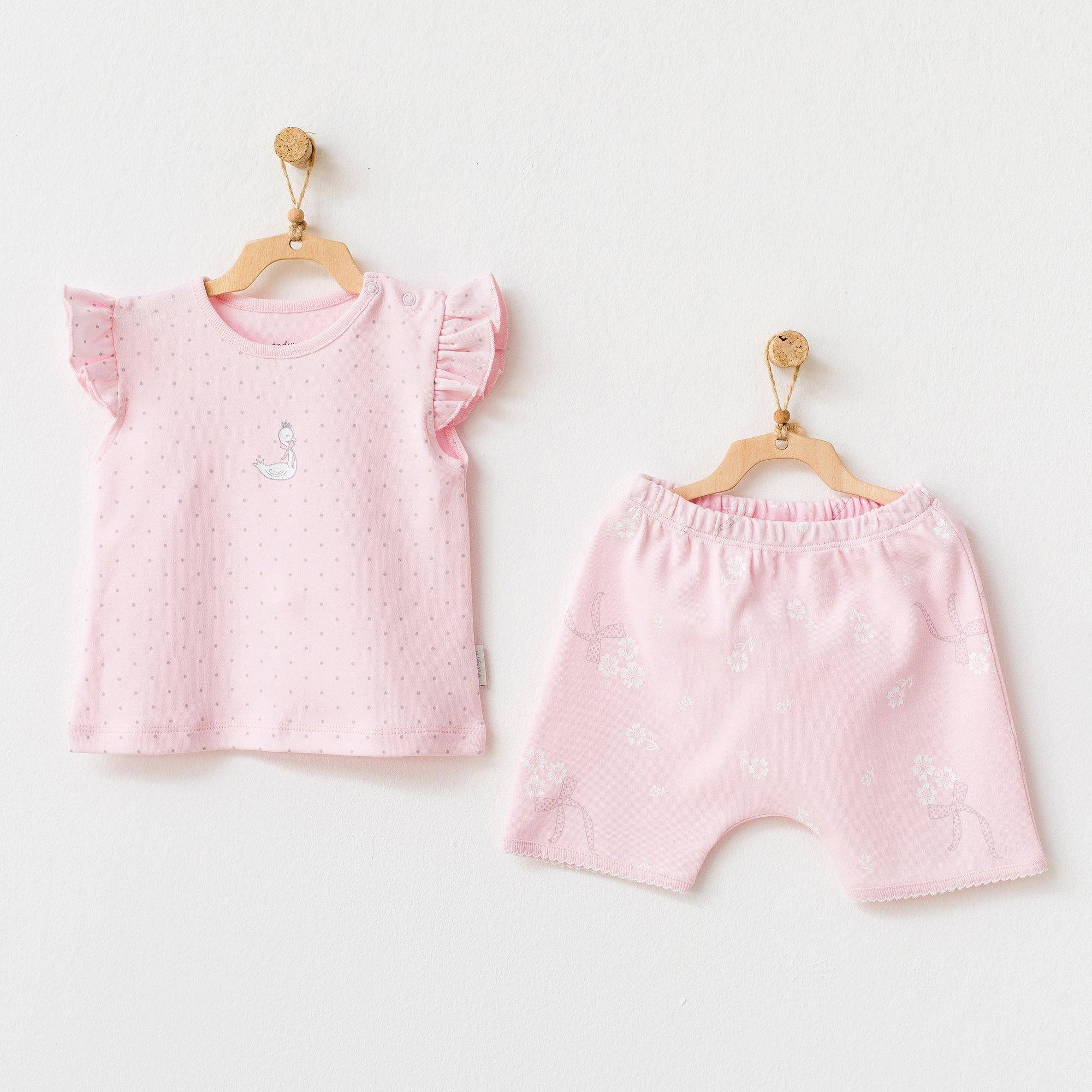 Milly Ballet - 2 Pieces Short T-Shirt Girls Set - Milly Ballet - 2 Pieces Short T-Shirt Girls Set - 1-3 Months - Andywawa - Melymod