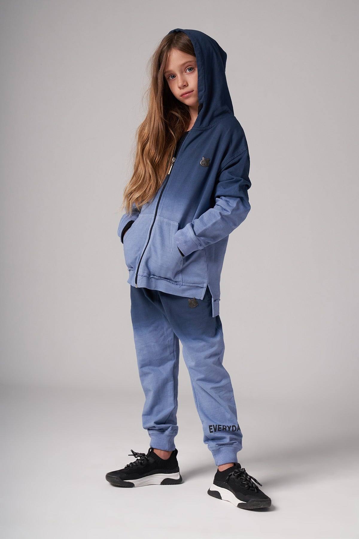 Everyday Blue Zip up Hoodie - Everyday Blue Zip up Hoodie - 3-4 Years - Monokido - Melymod