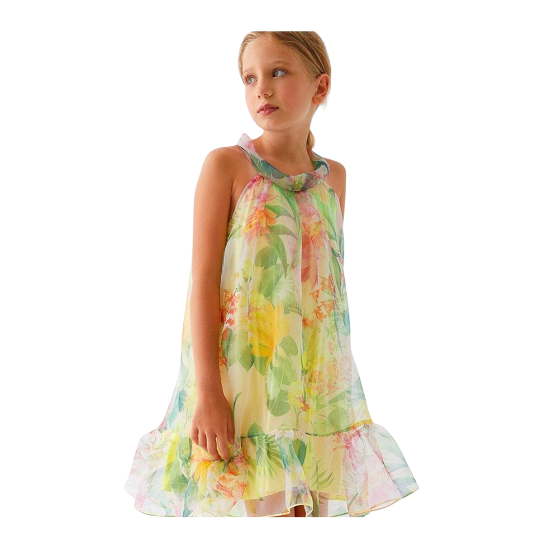 Floral Tulle Summer Dress - Floral Tulle Summer Dress - 4-5 Years - Lia Lea - Melymod