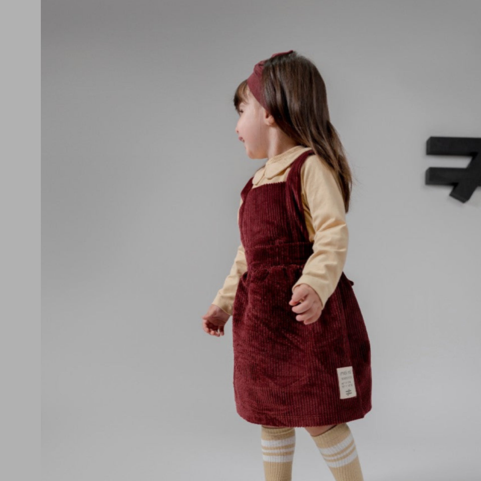 Velvet Dress with Beige Top Set - Velvet Dress with Beige Top Set - 6-9 Months - MoiNoi - Melymod