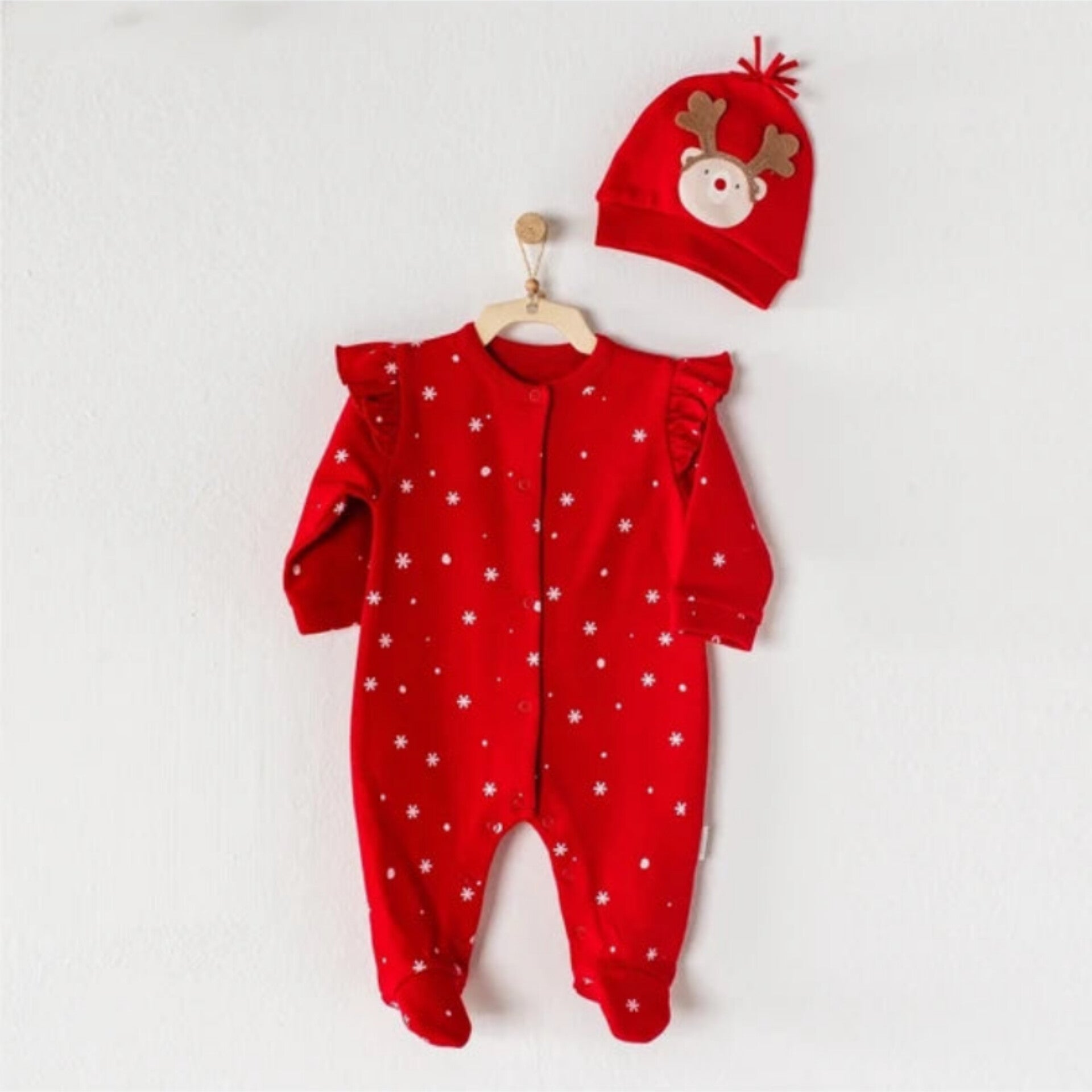 Christmas Cotton Romper Set - Christmas Cotton Romper Set - 0-3 Months - Andywawa - Melymod