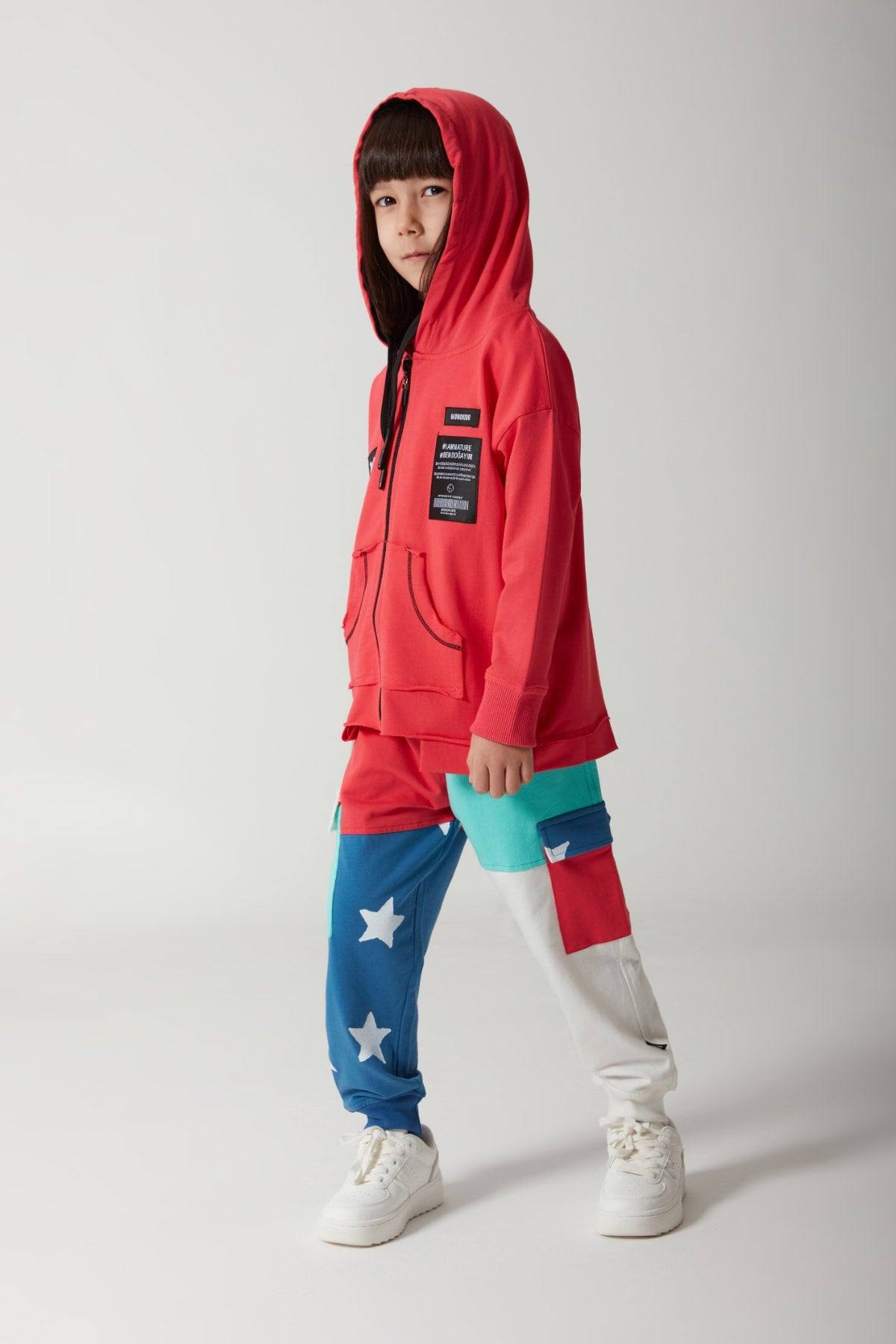 Patch Motto Zip up Hoodie - Patch Motto Zip up Hoodie - 2-3 Years - Monokido - Melymod