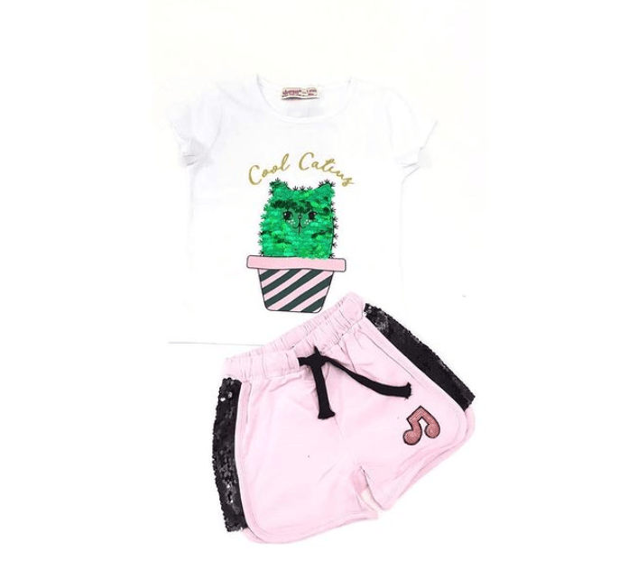 Cool Cactus Girls T-shirt - Cool Cactus Girls T-shirt - 2 Years - Silversun - Melymod