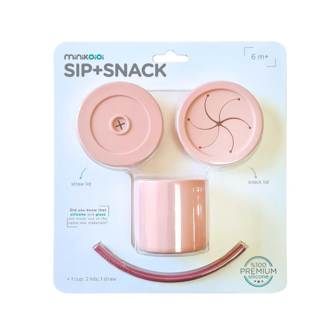 MinikOiOi Sip+Snack - Pinky Pink / Velvet Rose - MinikOiOi Sip+Snack - Pinky Pink / Velvet Rose - Pinky Pink - Minikoioi - Melymod