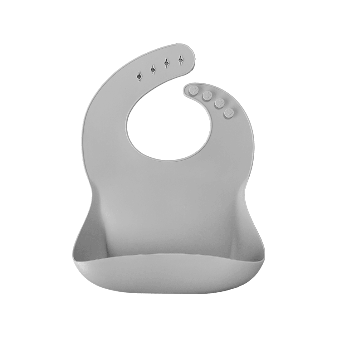 MinikOiOi Basics-Bib / Powder Grey - MinikOiOi Basics-Bib / Powder Grey - Powder Grey - Minikoioi - Melymod