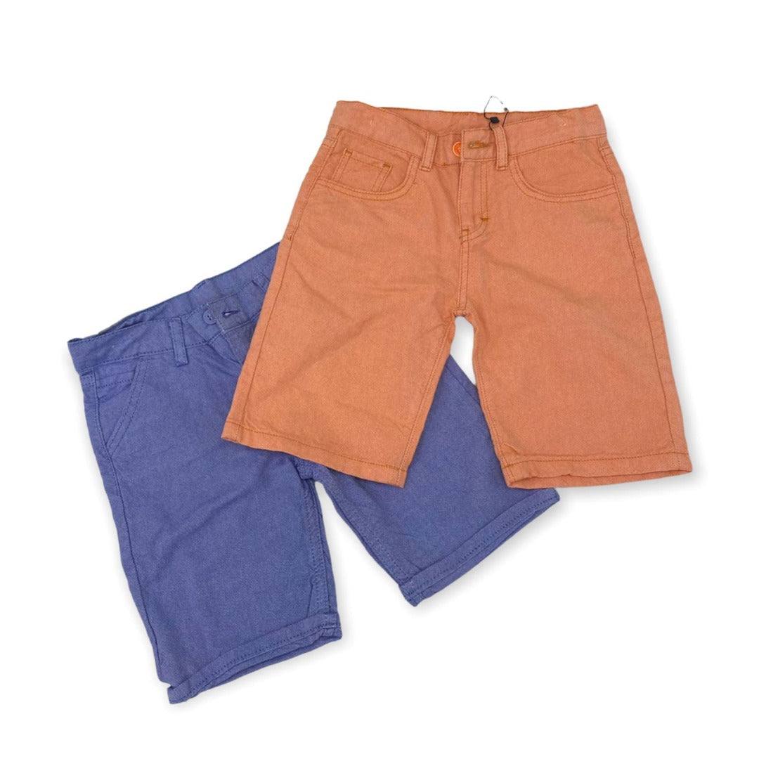 Denim Colored Boys Shorts - Denim Colored Boys Shorts - 3-4 Years / Lilac - Bobby JR - Melymod