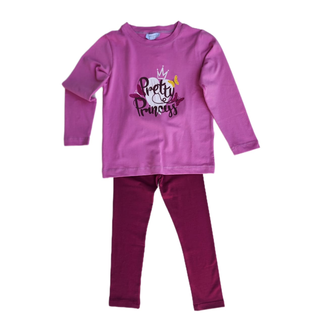 Pretty Princess Girls Cotton Set - Pretty Princess Girls Cotton Set - 3-4 Years / White/Cherry Pink - Macawi - Melymod