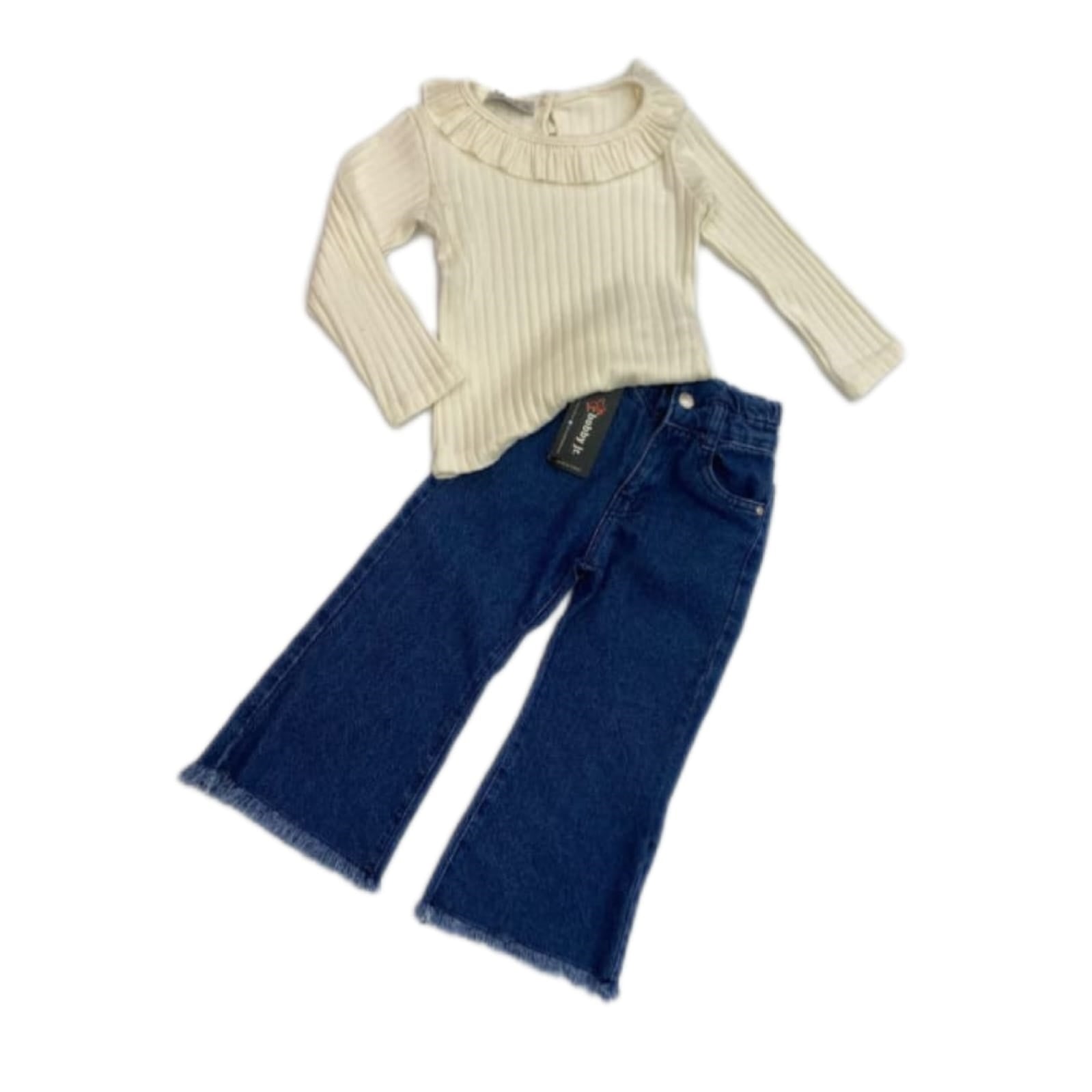 Wide Leg Girls Jeans - Wide Leg Girls Jeans - 3-4 Years - Bobby JR - Melymod