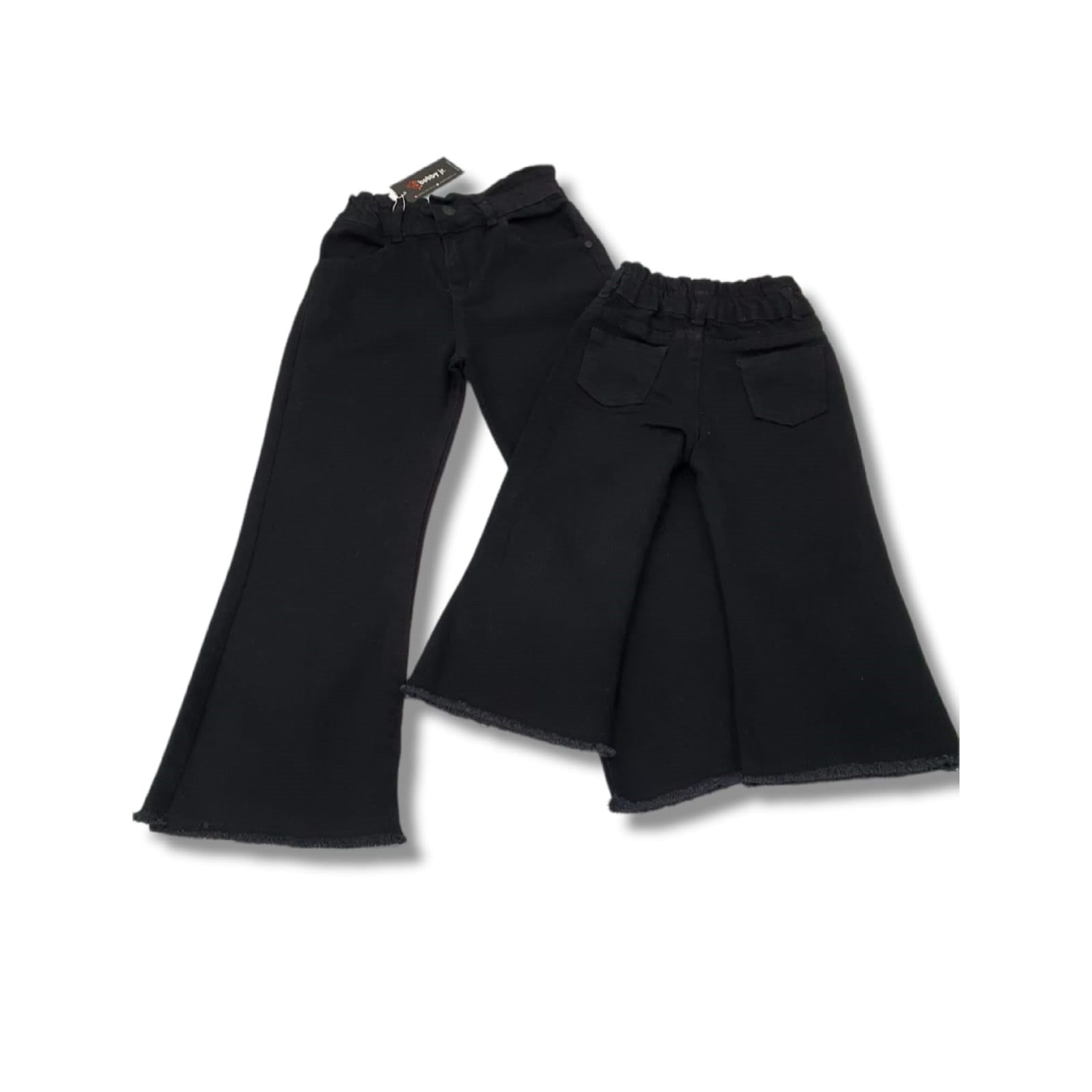 Black Wide Leg Girls Jeans - Black Wide Leg Girls Jeans - 3-4 Years - Bobby JR - Melymod