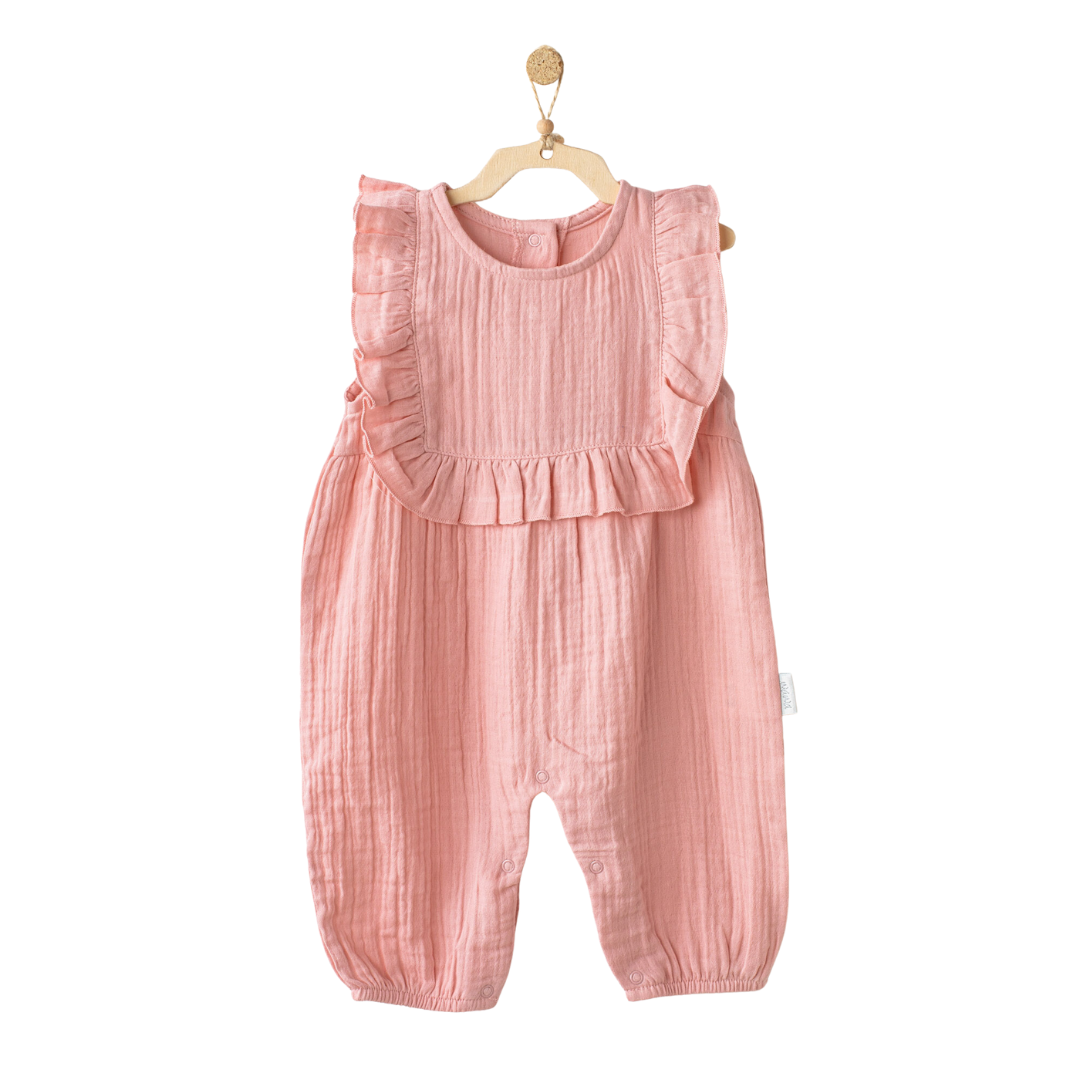 Muslin Cotton Girl Onesie - Muslin Cotton Girl Onesie - 1-3 Months - Andywawa - Melymod