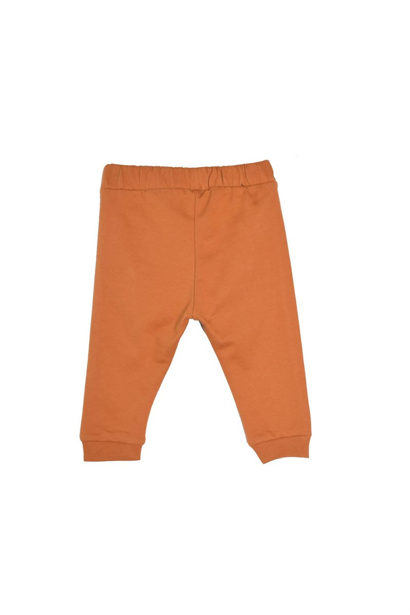 Brown Elastic Waist Baby Boy Sweatpants - Brown Elastic Waist Baby Boy Sweatpants - 3-6 Months - Silversun - Melymod