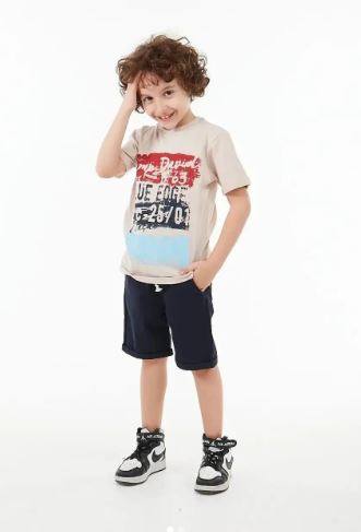 Blue Edge Cotton T-shirt - Blue Edge Cotton T-shirt - 3-4 Years - Bobby JR - Melymod