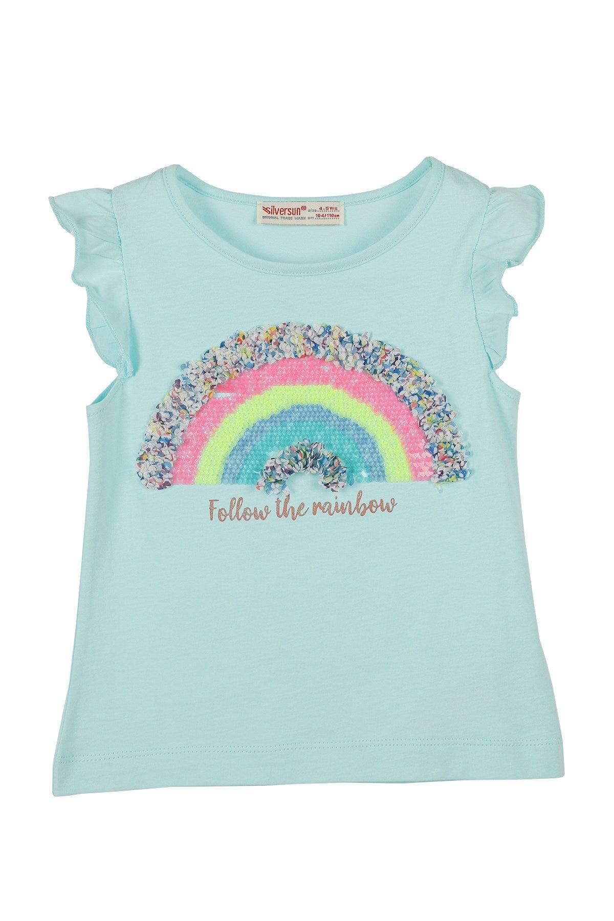 Rainbow Girls Top - Rainbow Girls Top - 2-3 Years / Fushia - Silversun - Melymod