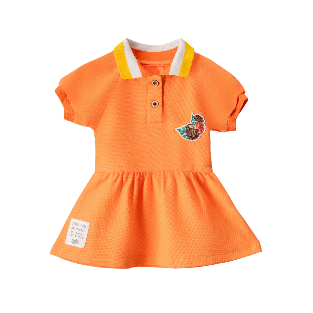Moi Noi Originals Orange Polo Dress