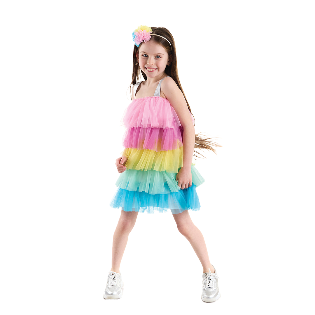 Rainbow Strap Tutu Dress