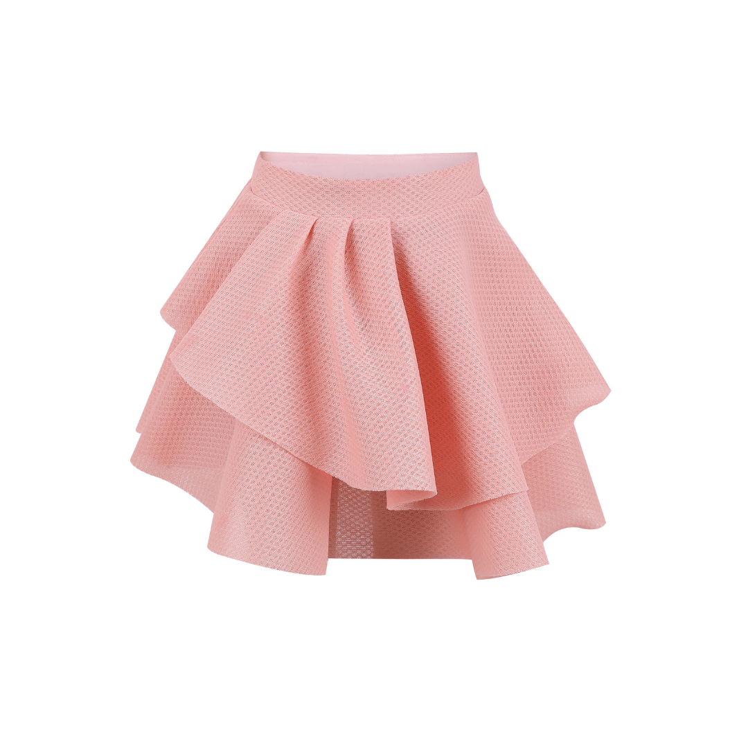 Pink Mini Skirt with Crop Top Set - Pink Mini Skirt with Crop Top Set - 4-5 Years - Lia Lea - Melymod
