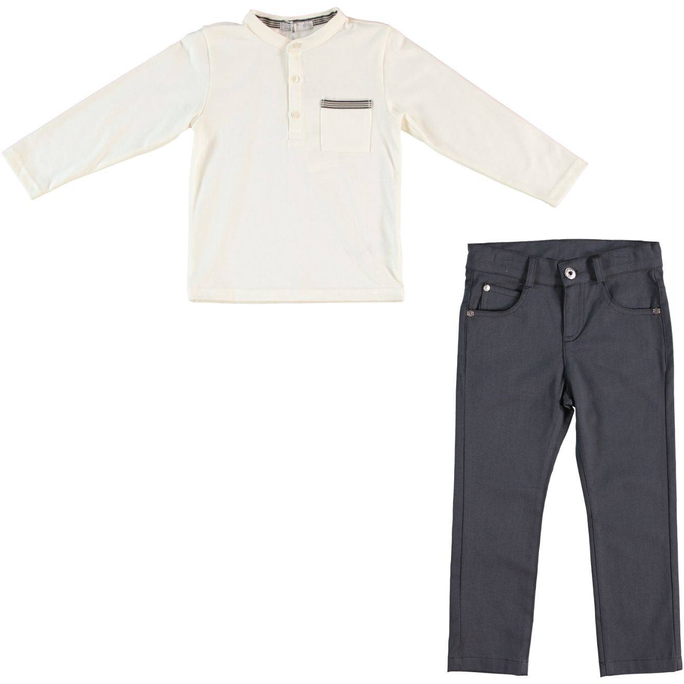 Chino trouser & shirt boys set - Chino trouser & shirt boys set - 2-3 Years - Monna Rosa - Melymod