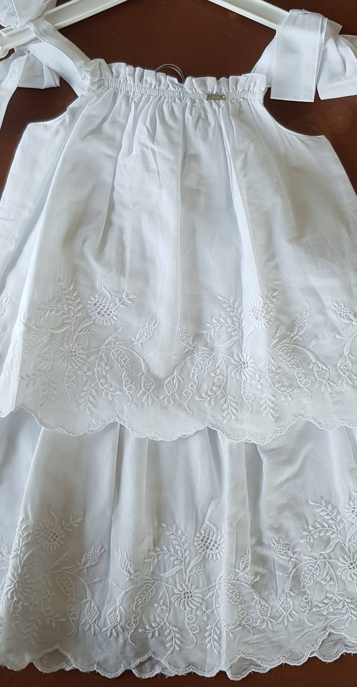 Lace Shirt & Skirt Set - Lace Shirt & Skirt Set - 6-7 Years / White - Monna Rosa - Melymod