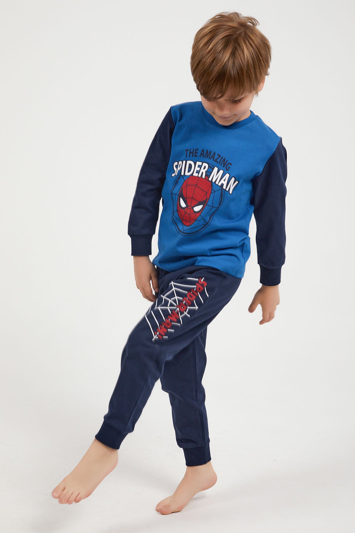 Spider-Man Blue Cotton Set - Spider-Man Blue Cotton Set - 3-4 Years - Rolypoly - Melymod