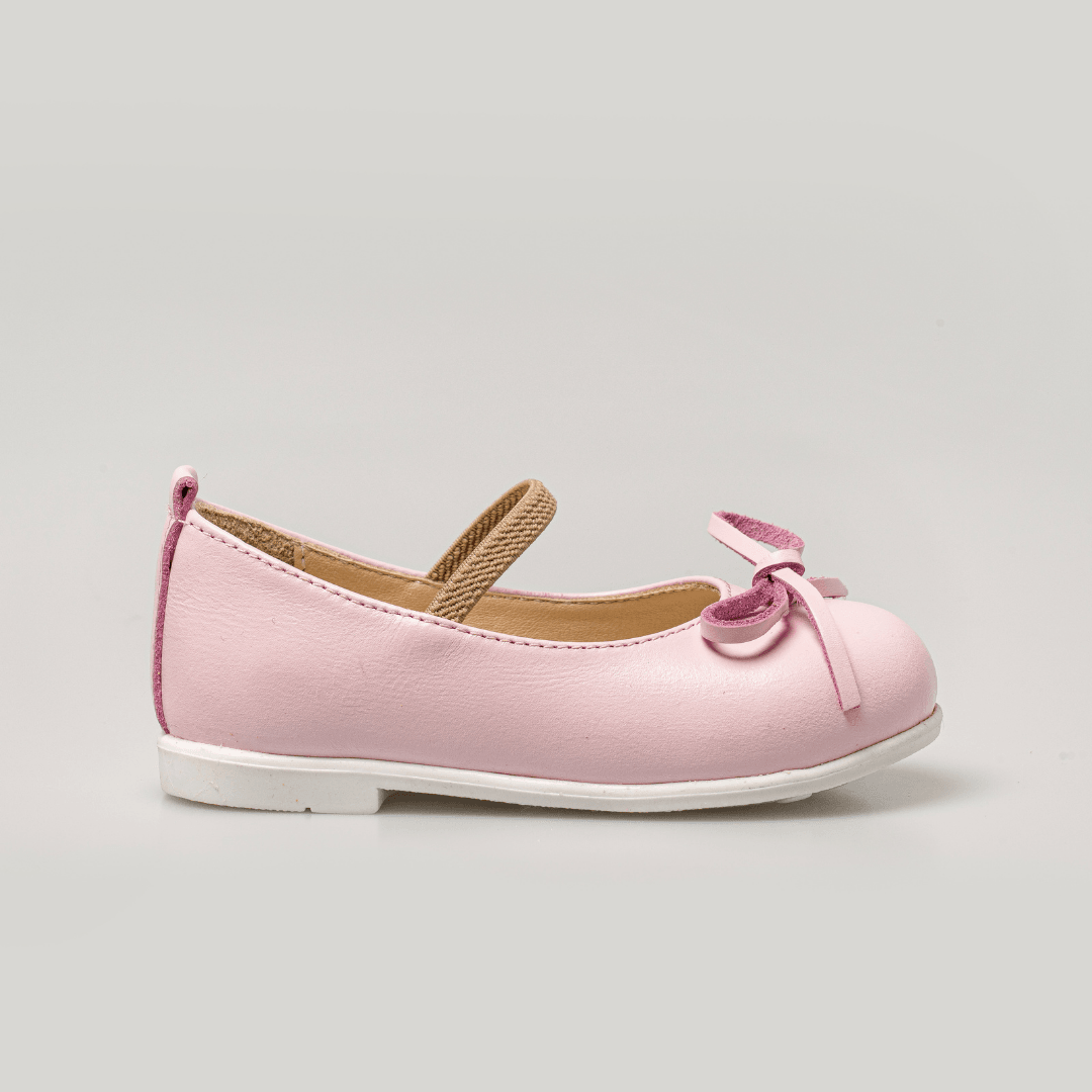 Pink Flat Leather Shoes