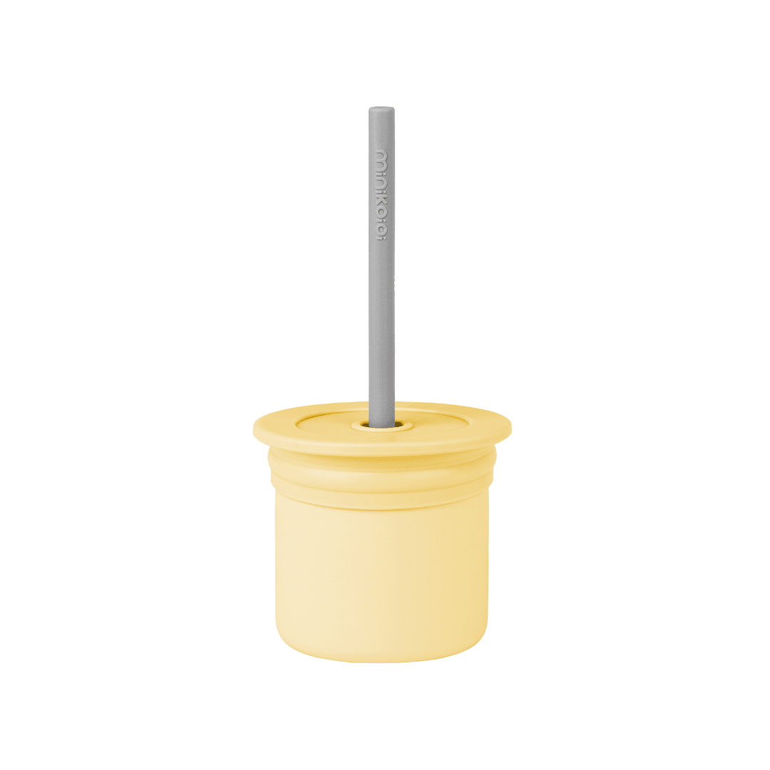 MinikOiOi Sip+Snack - Mellow Yellow / Powder Grey - MinikOiOi Sip+Snack - Mellow Yellow / Powder Grey - Mellow Yellow - Minikoioi - Melymod