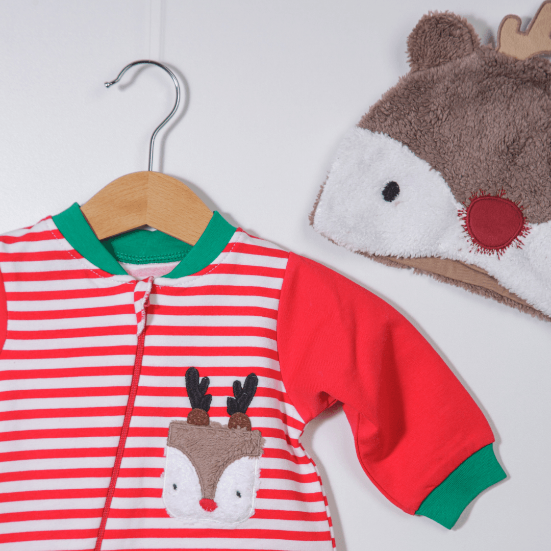 Christmas Pajama for babies with hat - Christmas Pajama for babies with hat - 3-6 Months - Bebetto - Melymod