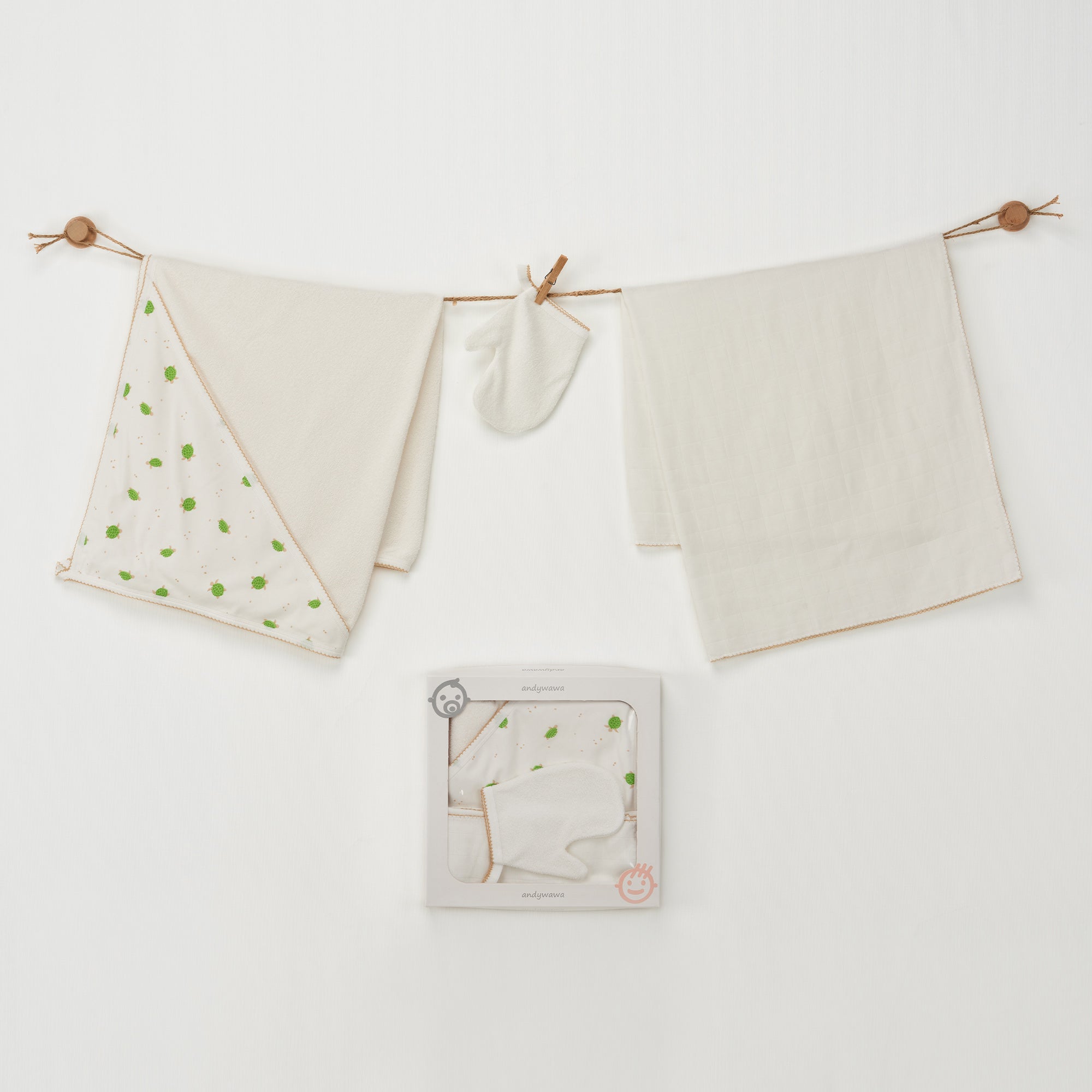 Caretta In Patara 3 Pieces Baby Towel Set - Caretta In Patara 3 Pieces Baby Towel Set - STD [80*100cm] - Andywawa - Melymod
