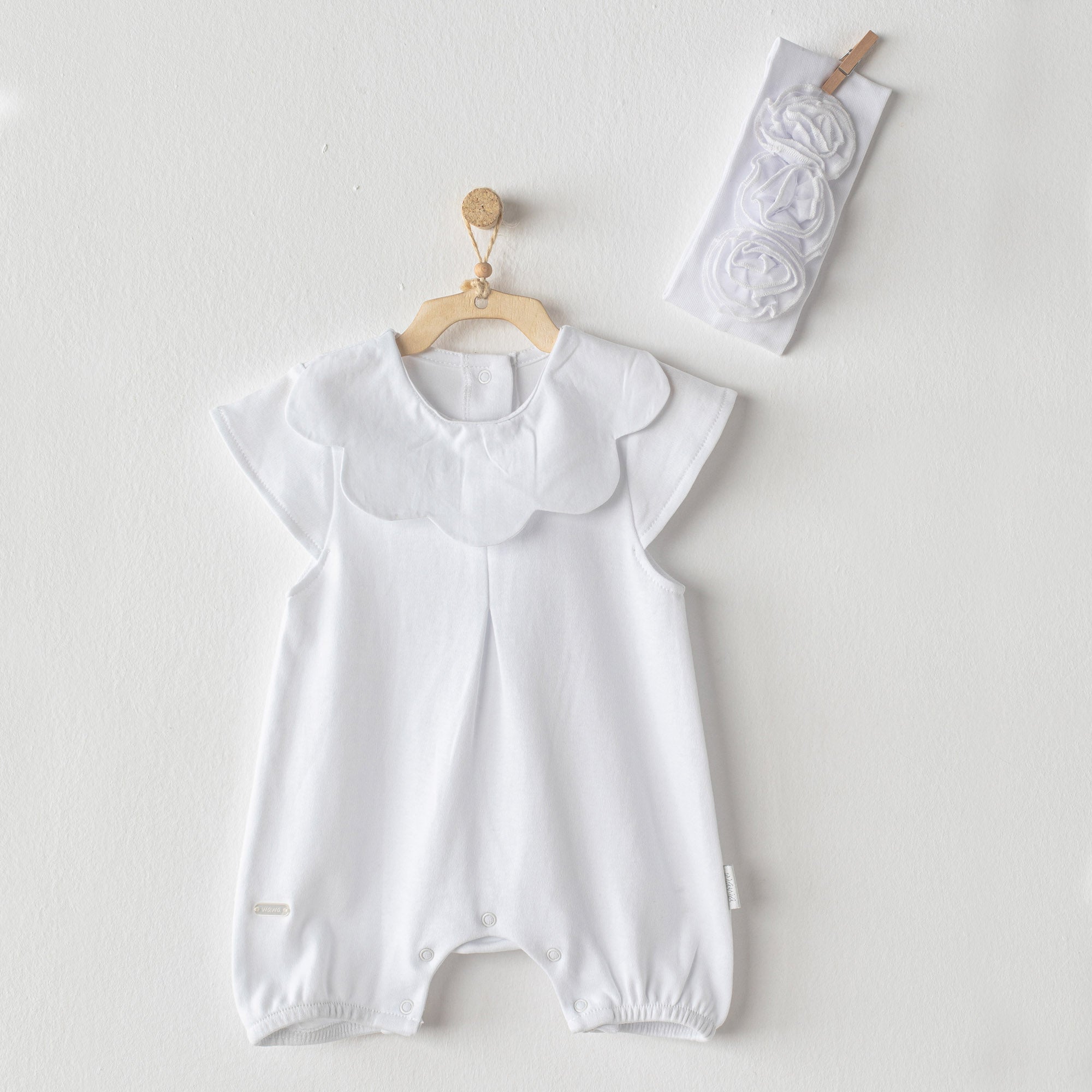 Baby girl white summer romper - Baby girl white summer romper - 1-3 Months - Andywawa - Melymod