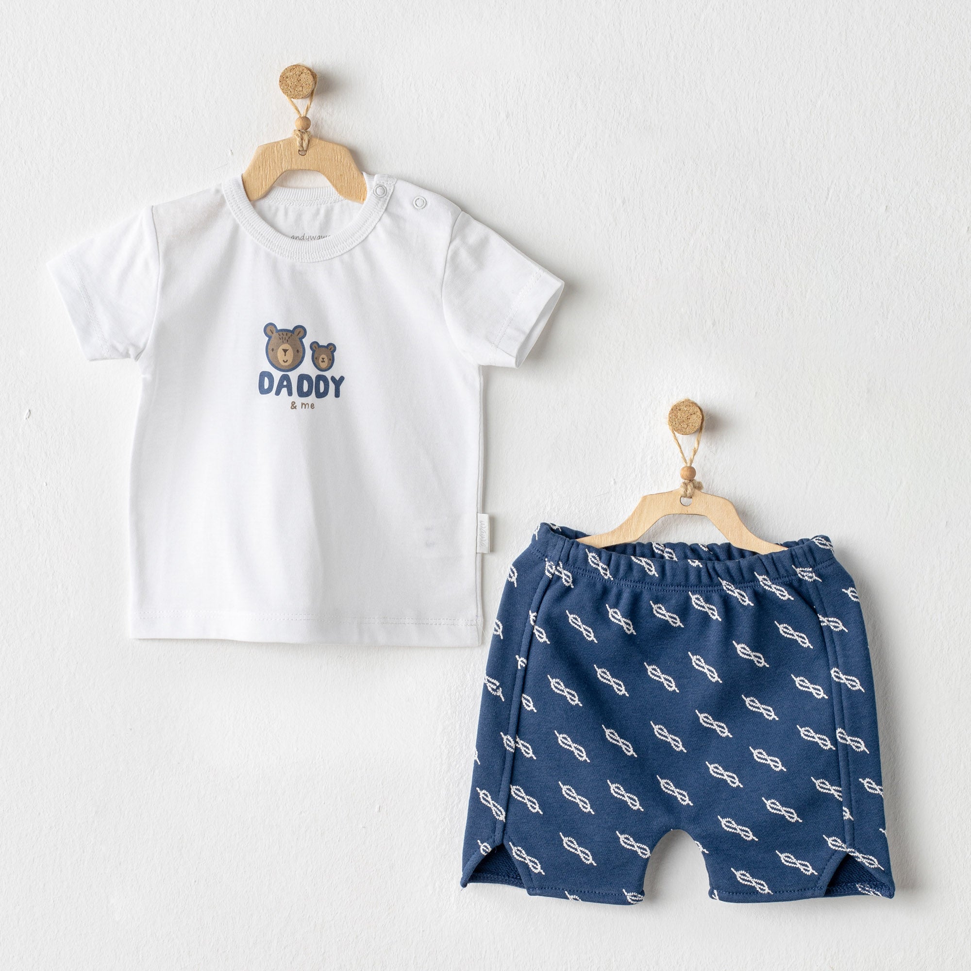 Short sleeves T-shirt and short for baby boys - Short sleeves T-shirt and short for baby boys - 1-3 Months - Andywawa - Melymod