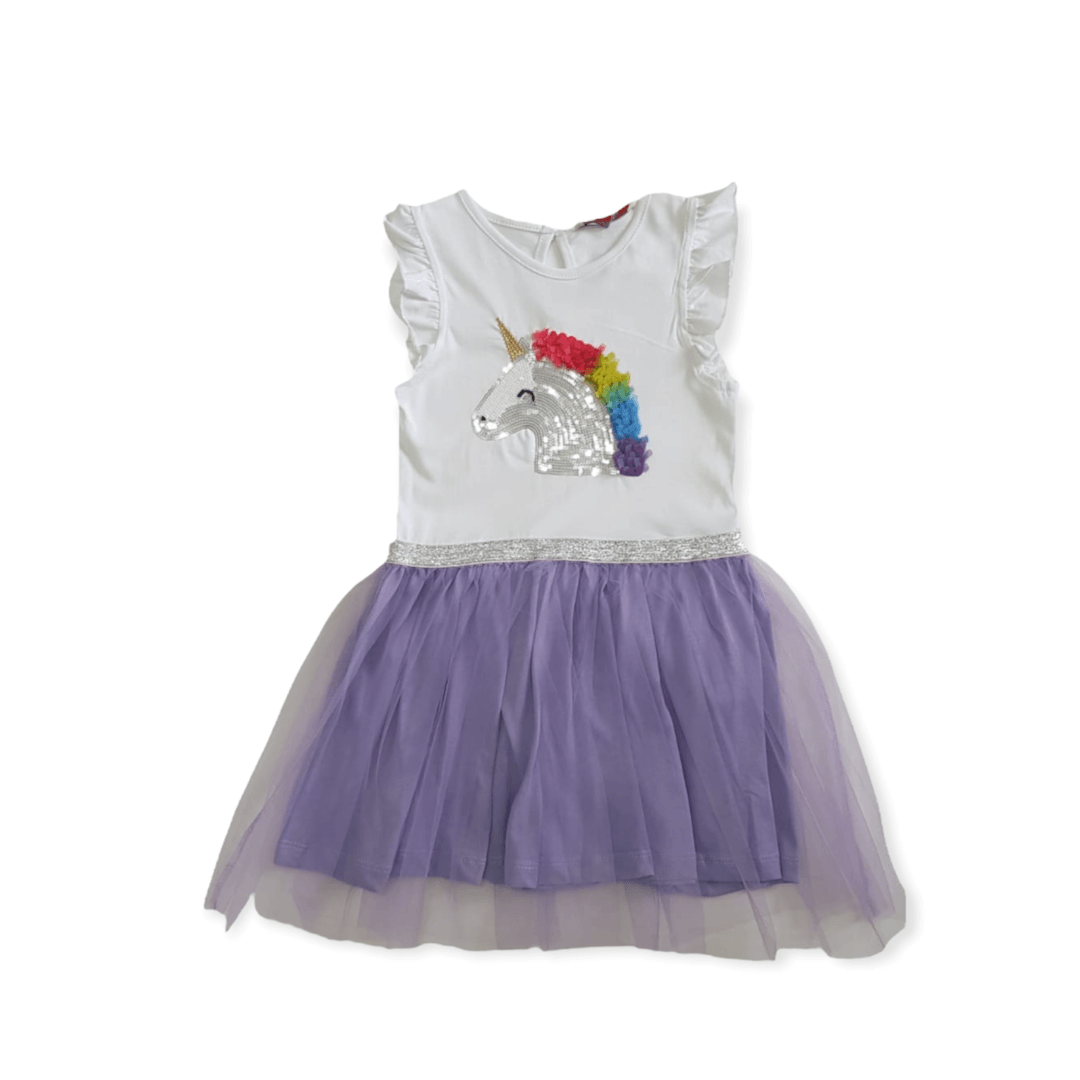 Unicorn Tutu Dress - Unicorn Tutu Dress - 2-3 Years - Silversun - Melymod