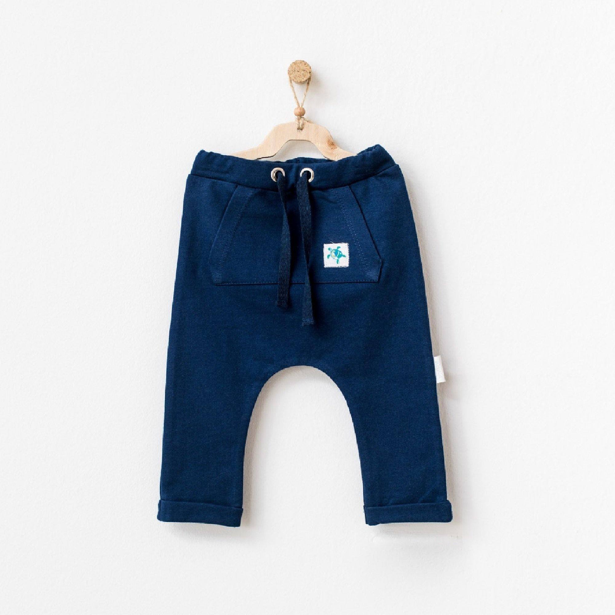 Play Time - Cotton Pant - Play Time - Cotton Pant - 1-3 Months / Navy - Andywawa - Melymod