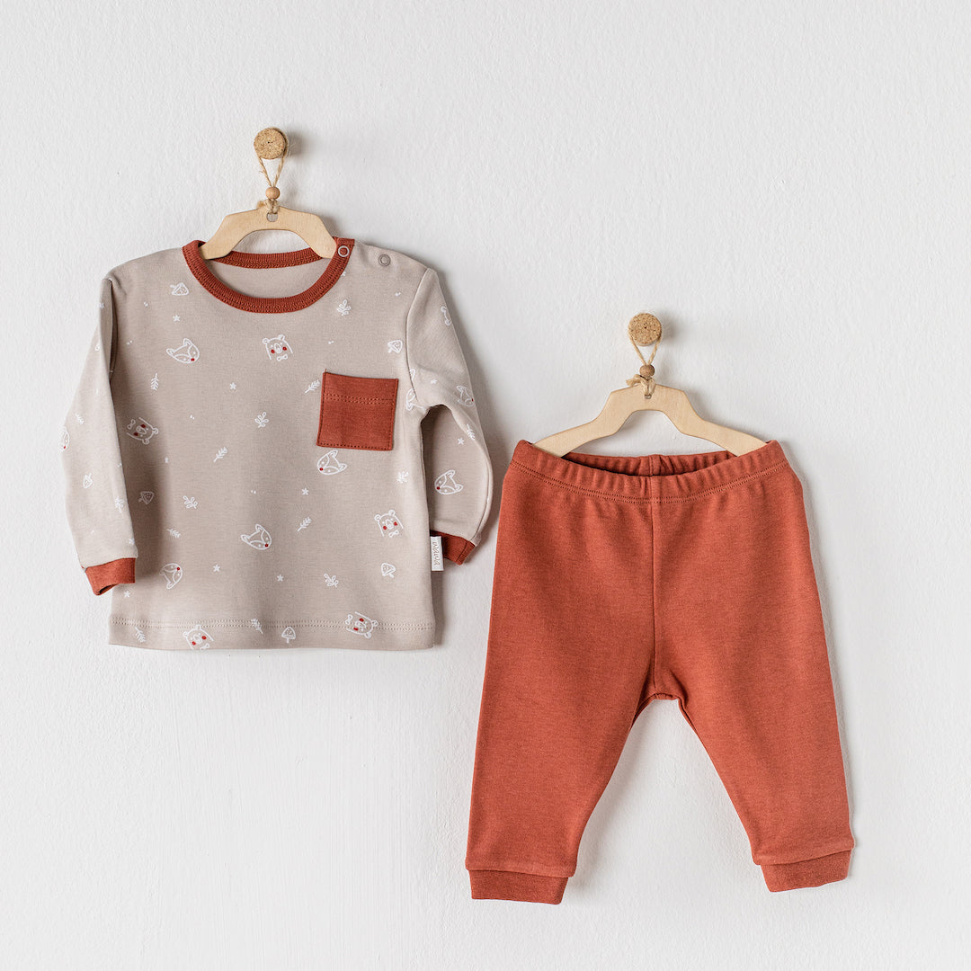 Organic Cotton Pajama Set - Organic Cotton Pajama Set - 1-3 Months - Andywawa - Melymod