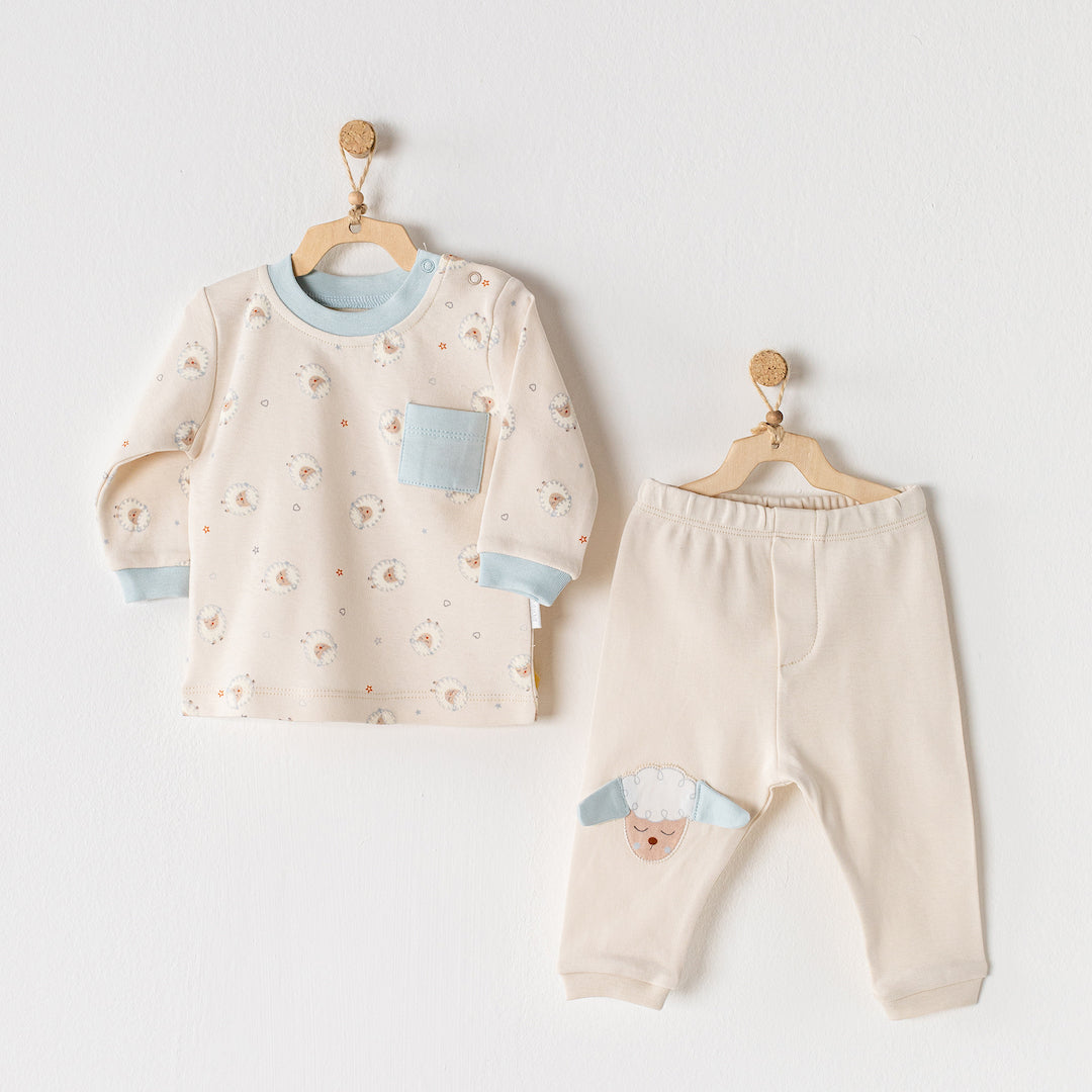 Tiny Sheep Pajama Set - Tiny Sheep Pajama Set - 1-3 Months - Andywawa - Melymod