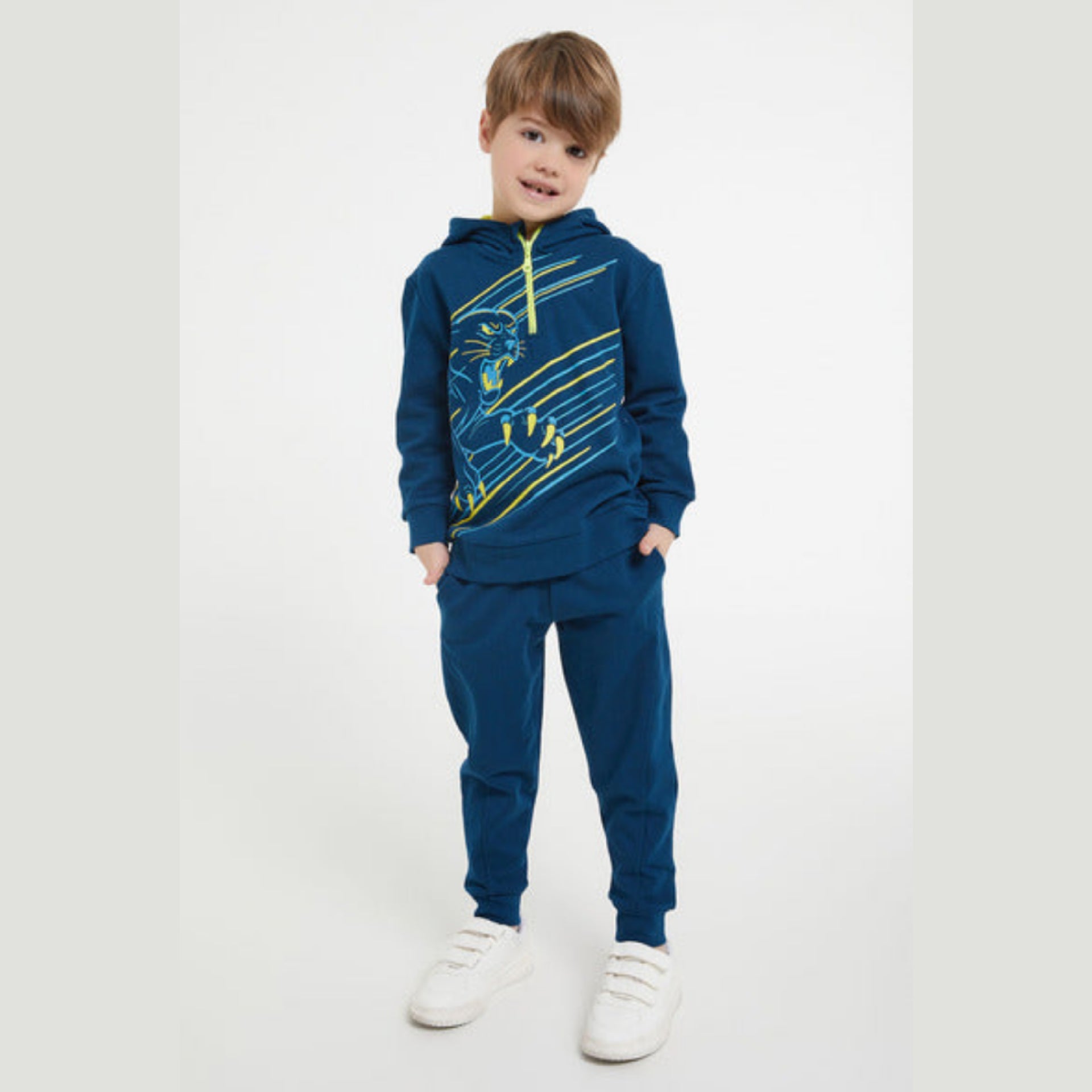 Tiger Blue Tracksuit Set - Tiger Blue Tracksuit Set - 9-10 Years - Rolypoly - Melymod