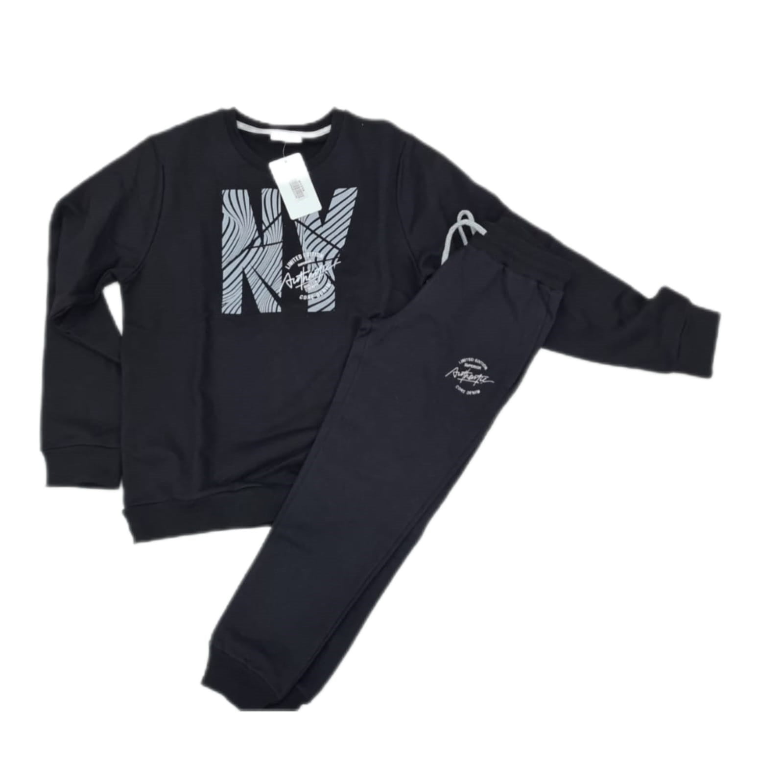 6-15 Years Authentic Boys Tracksuit (Black/Blue/Gray) - 6-15 Years Authentic Boys Tracksuit (Black/Blue/Gray) - Black / 6-7 Years - Macawi - Melymod