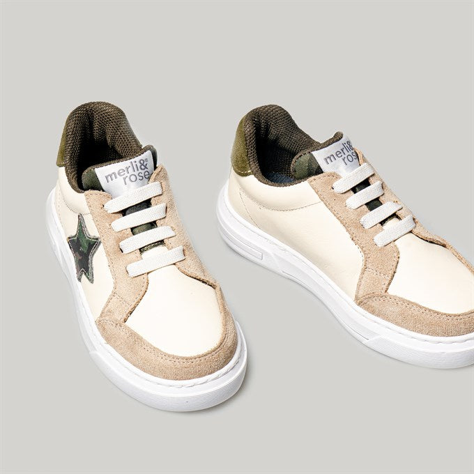 Merli&Rose Leather Star Sneakers | Camouflage - Merli&Rose Leather Star Sneakers | Camouflage - 26 EU - Merli & Rose - Melymod